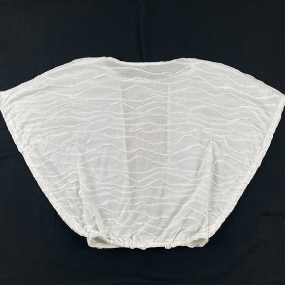 My Michelle Womens Blouse Aztec Dolman Sleeve Elastic White Medium - Picture 6 of 7